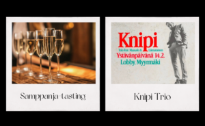 Read more about the article KNIPI-TRIO & SAMPPANJATASTING 14.2.2025